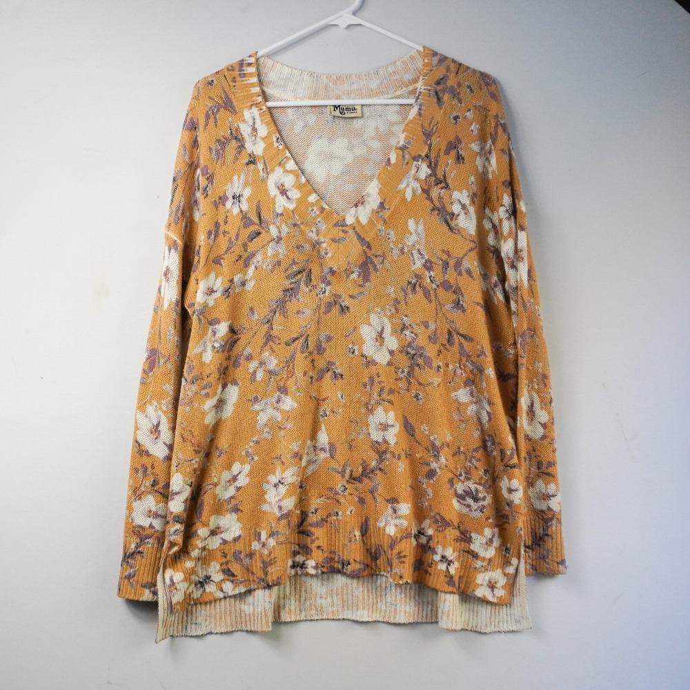 Show Me Your MuMu Cliffside Sweater Size XS Oversized Boxy VNeck Tunic Lagenlook